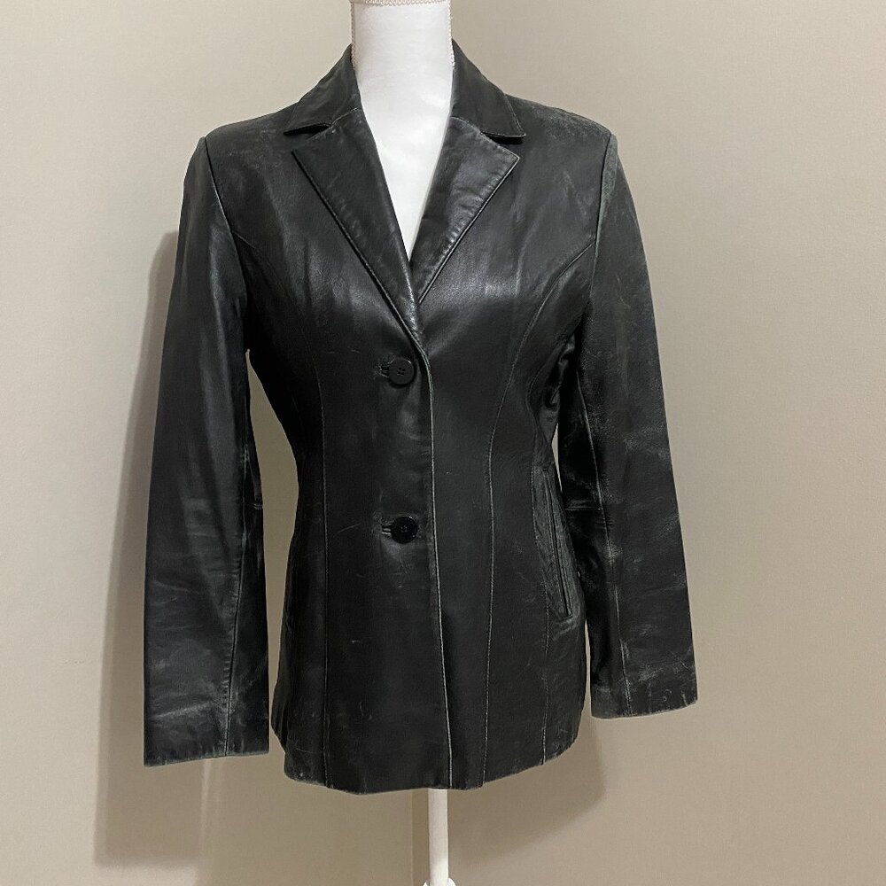 Black Leather Blazer size medium